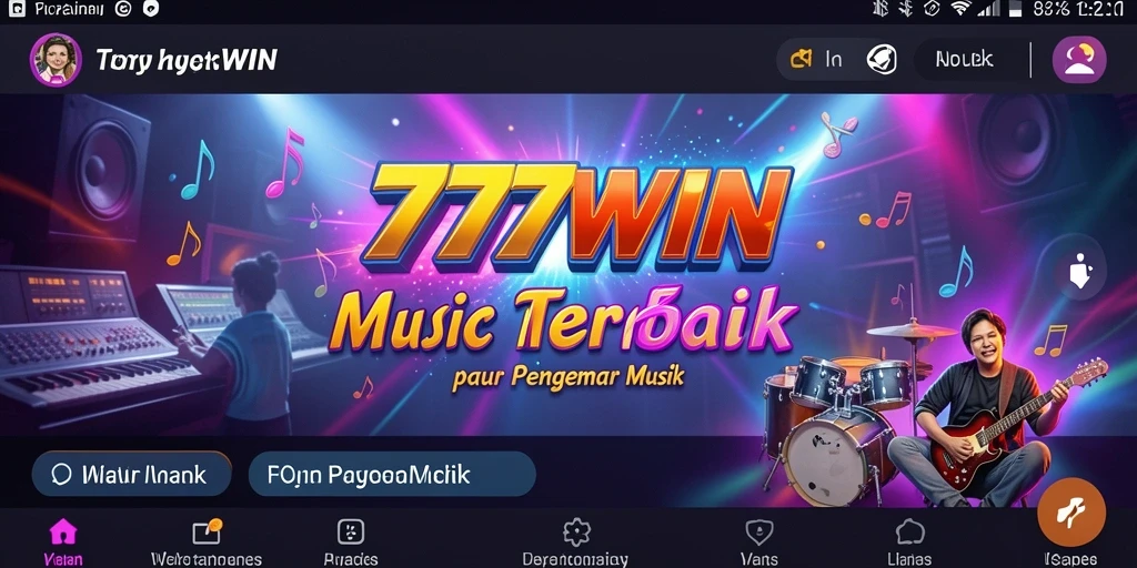 Screenshot menampilkan pengalaman bermain musik yang seru di 777WIN.