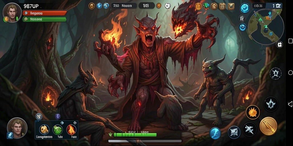 Screenshot utama dari 987UP menampilkan adegan menyeramkan dalam gameplay Horror.