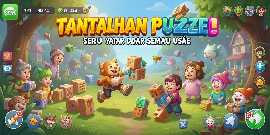 Tampilan gameplay menantang dari 9ZK dengan berbagai puzzle yang menarik.