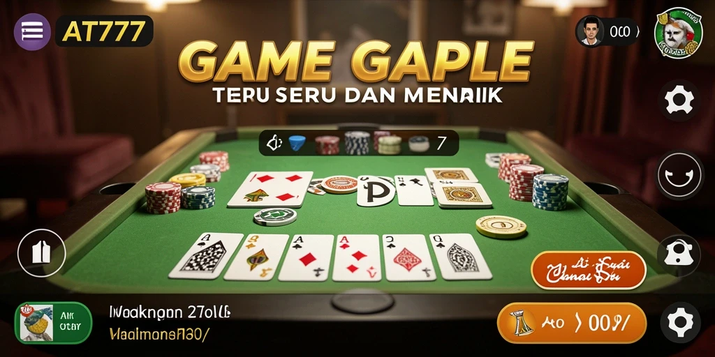 Tampilan gameplay seru di AT777 saat bermain Gaple.