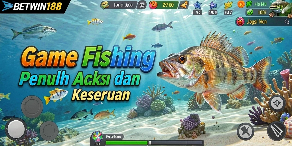 Screenshot utama BETWIN188 menampilkan adegan memancing yang mendebarkan.