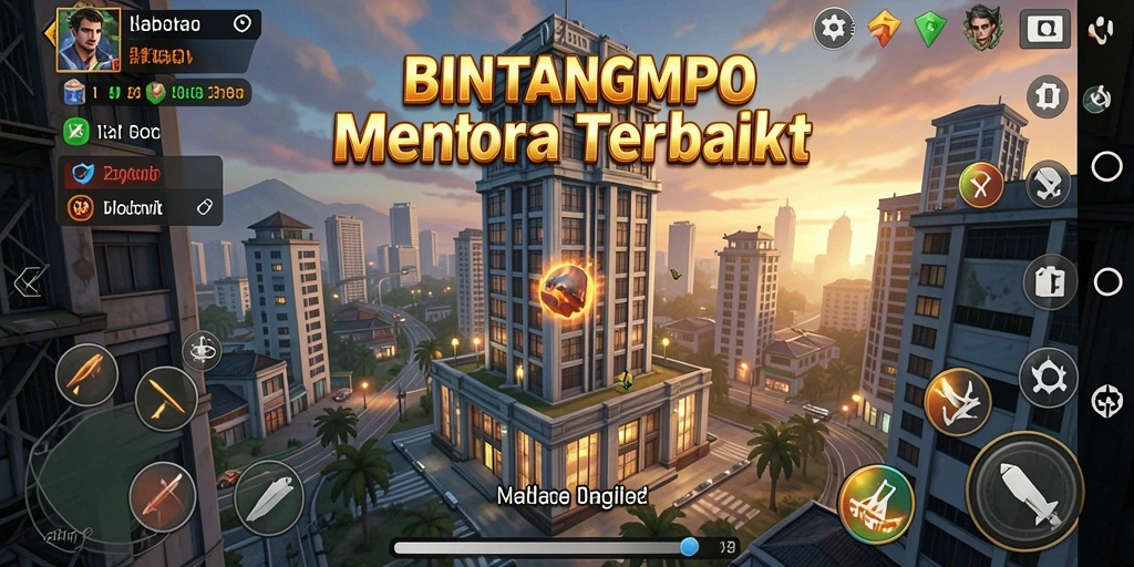 Screenshot gameplay BINTANGMPO menunjukkan pertahanan menara yang strategis.