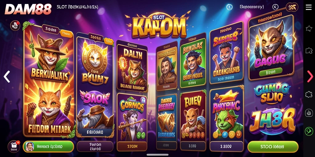 Tampilan gameplay Slot DAM88 yang seru dan mengasyikan.