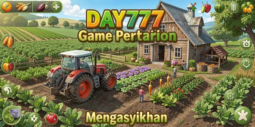 Tampilan menarik dari gameplay pertanian di DAY777