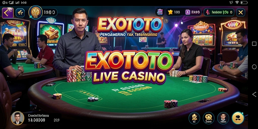 Tampilan gameplay Live Casino EXOTOTO yang menarik dan interaktif.