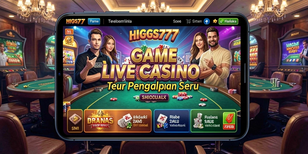 Screenshot HIGGS777 menampilkan gameplay Live Casino yang seru dan interaktif.