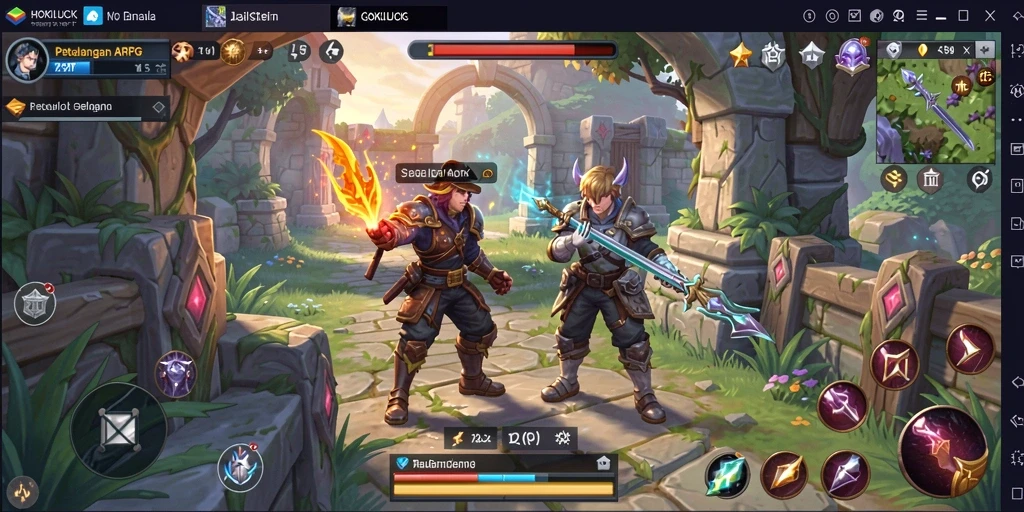 Screenshot gameplay HOKILUCK menampilkan aksi seru petualangan ARPG.