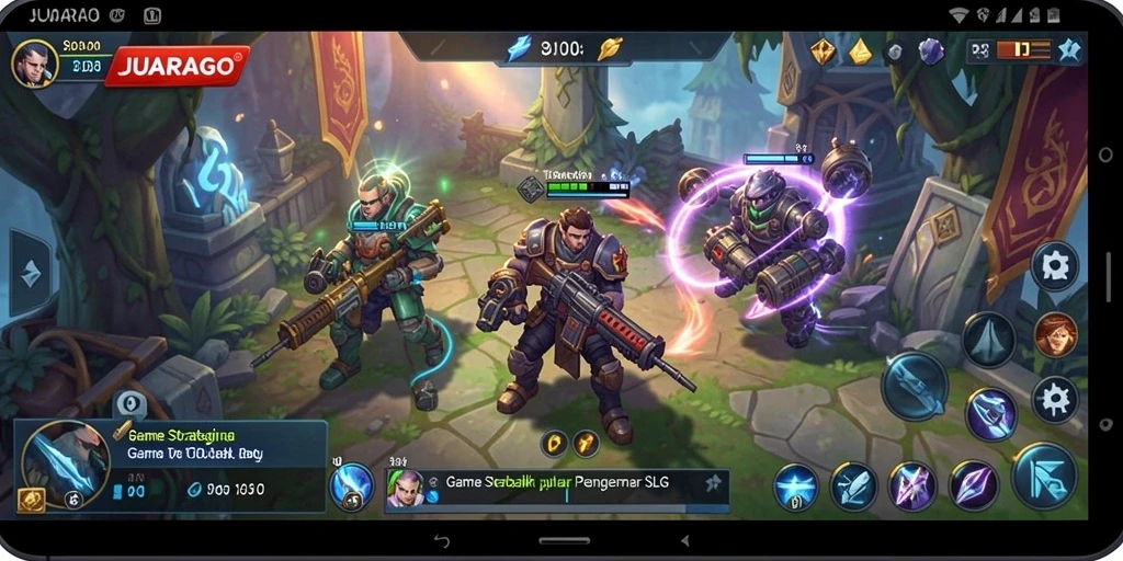 Tangkapan layar gameplay JUARAGO yang menunjukkan pertarungan epik.