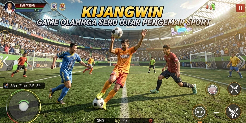 Tangkapan layar gameplay KIJANGWIN yang menampilkan aksi olahraga seru.