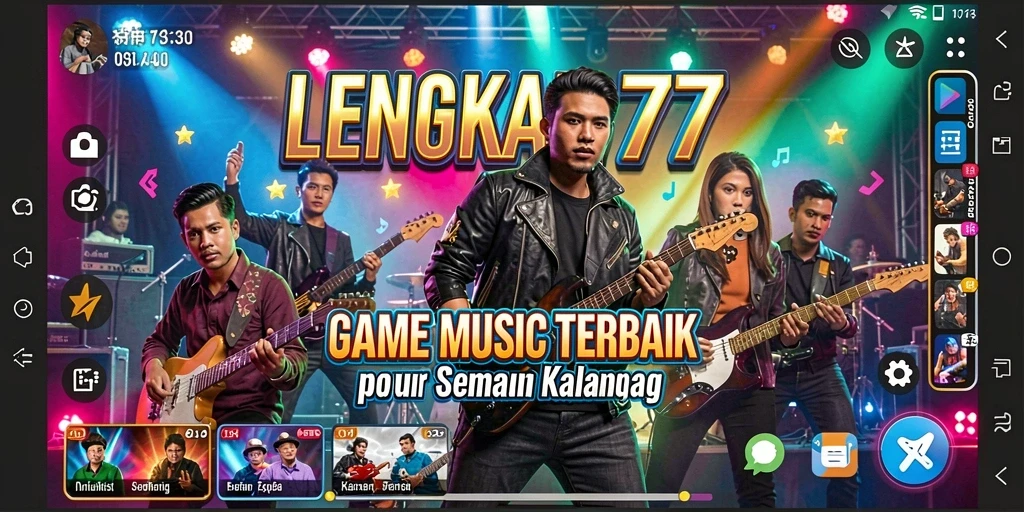 Screenshot gameplay yang menampilkan keseruan bermain musik.