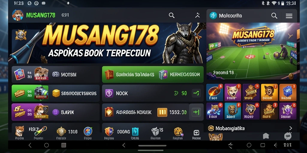 Screenshot MUSANG178 menunjukkan tampilan antarmuka taruhan olahraga yang menarik.
