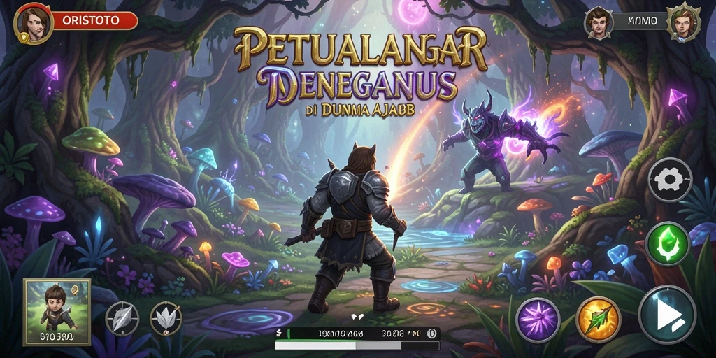 Tangkapan layar permainan ORISTOTO yang menunjukkan aksi petualangan yang mendebarkan.