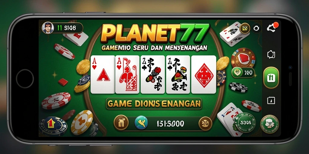 Tangkapan layar utama dari gameplay seru <strong>PLANET77</strong> yang menampilkan aksi domino.