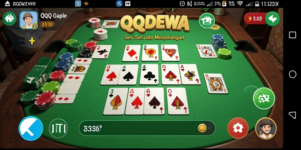 Screenshot gameplay Gaple yang seru dan interaktif.