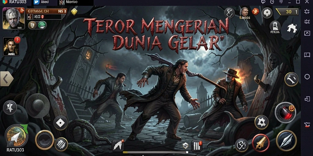 Gameplay mencekam RATU303 dengan suasana gelap dan misterius.