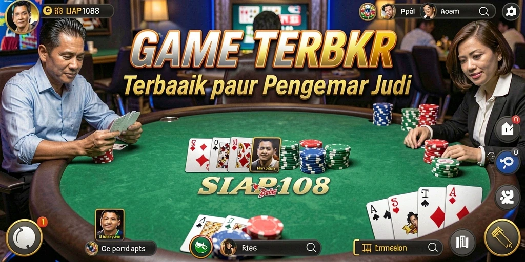 Tampilan gameplay SIAP108 yang menegangkan dalam permainan Poker.