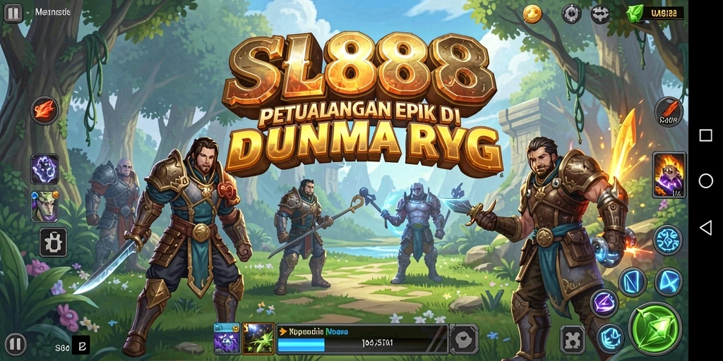 Tangkapan layar menampilkan aksi seru dalam dunia RPG SL888.