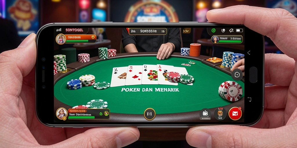 Tampilan seru dari gameplay poker di SONTOGEL.