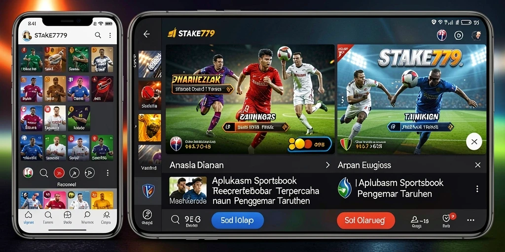 Screenshot STAKE779 menampilkan berbagai opsi taruhan olahraga.