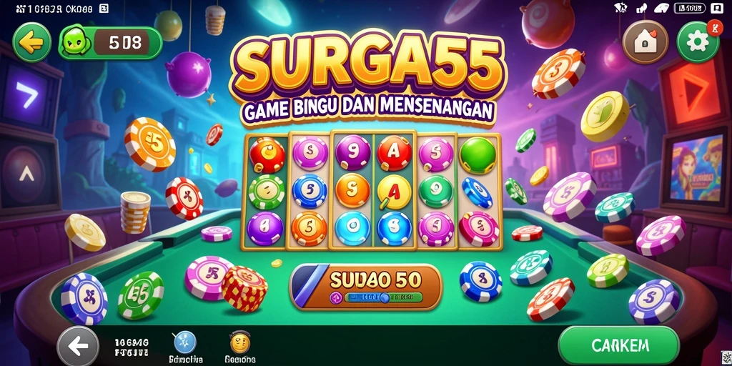 Tampilan seru gameplay Bingo di SURGA55.