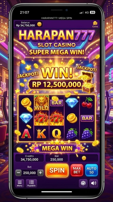 Screenshot aplikasi harapan777 menunjukkan fitur-fitur unggulannya dengan jelas.